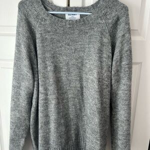 Old Navy Women's Heather Gray Crew Neck Sweater